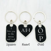 Personalized Heart Keychain • Heart Shape Keychain • Handwriting Engraving • Sublimation Key Chain • Gift for Boyfriend, Girlfriend